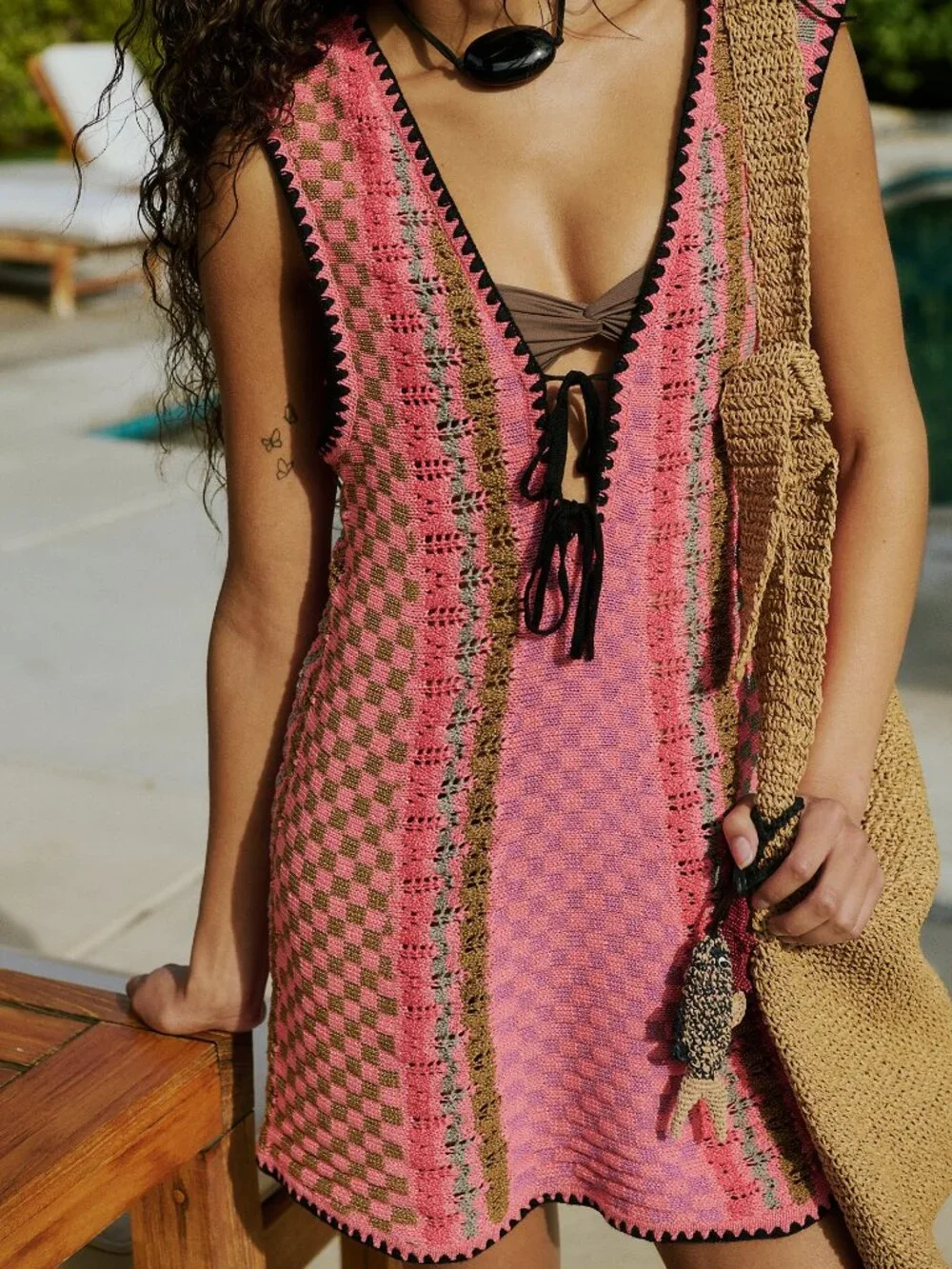 Free People Amalfi Twist Mini Dress - Size S